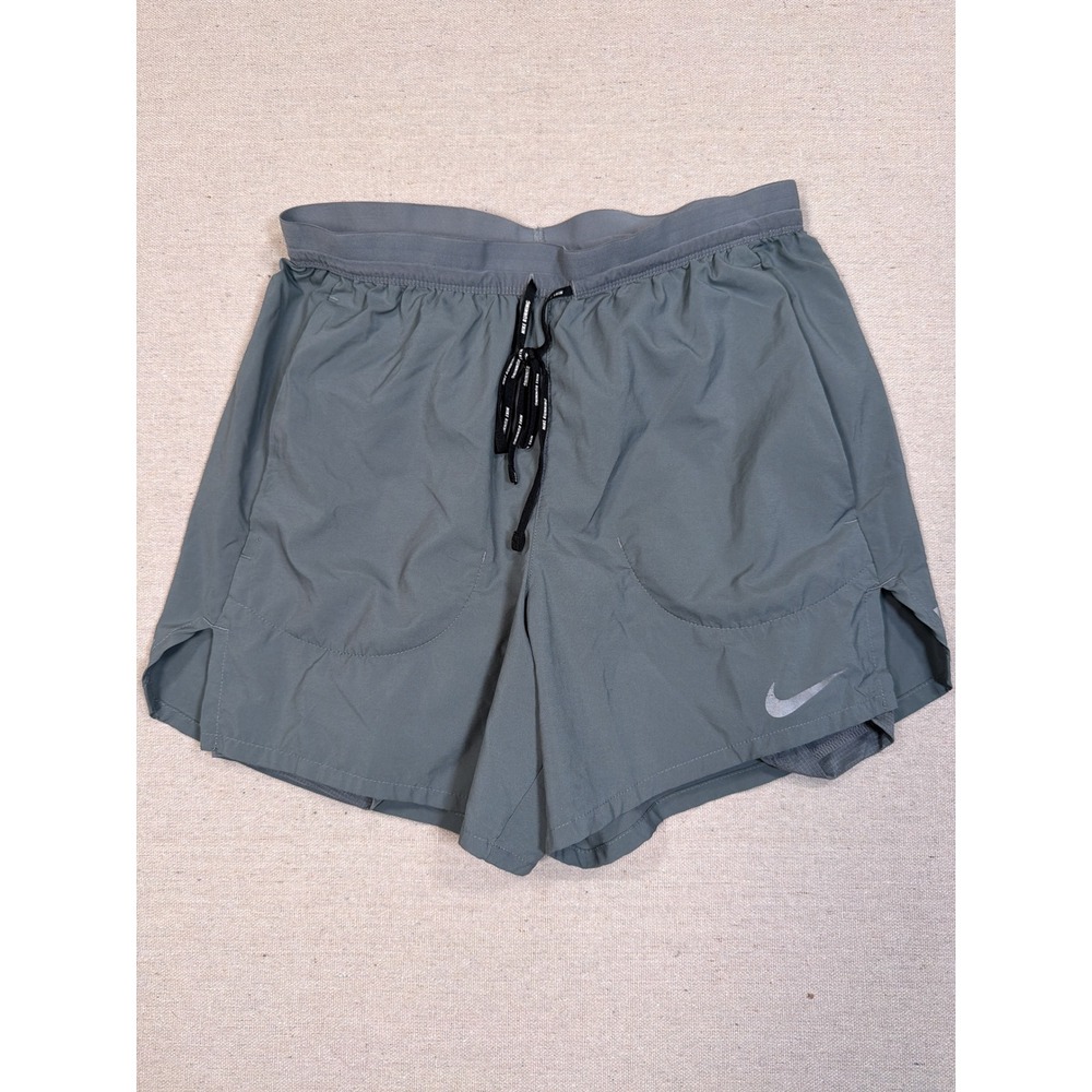 Nike Dri-FIT Women Running Shorts Gray Small Zipper Pocket Liner Athletic 0096